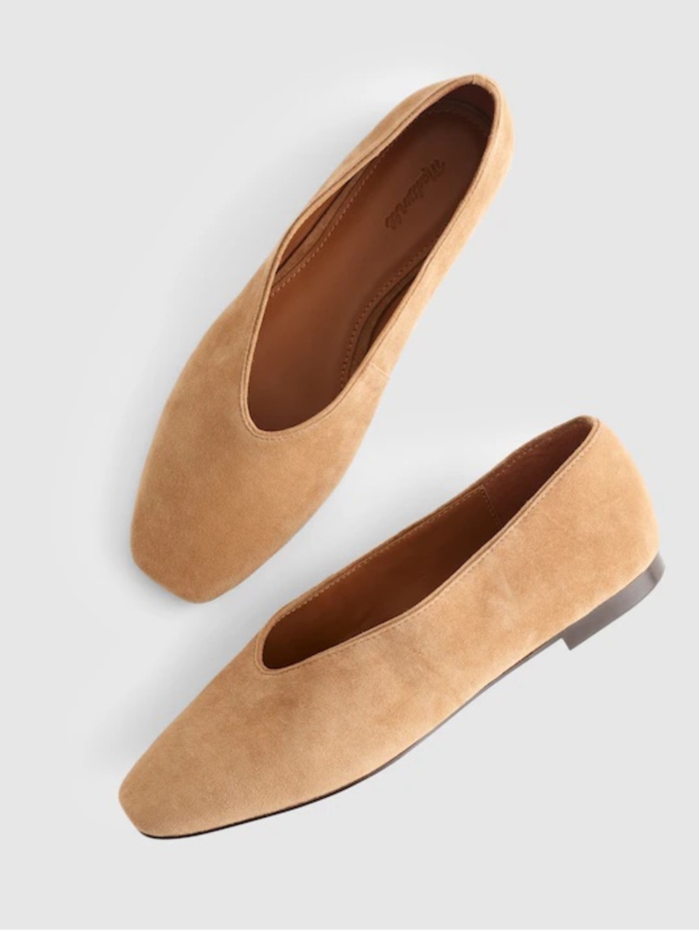 NWOB Madewell Mylie Ballet Flat Tawny Khaki Suede 8